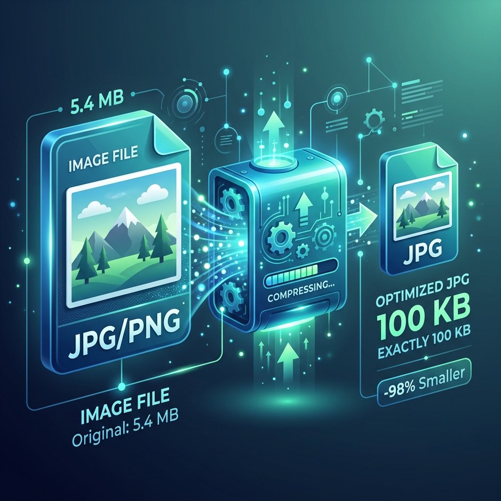 How to compress an image to exactly 100KB