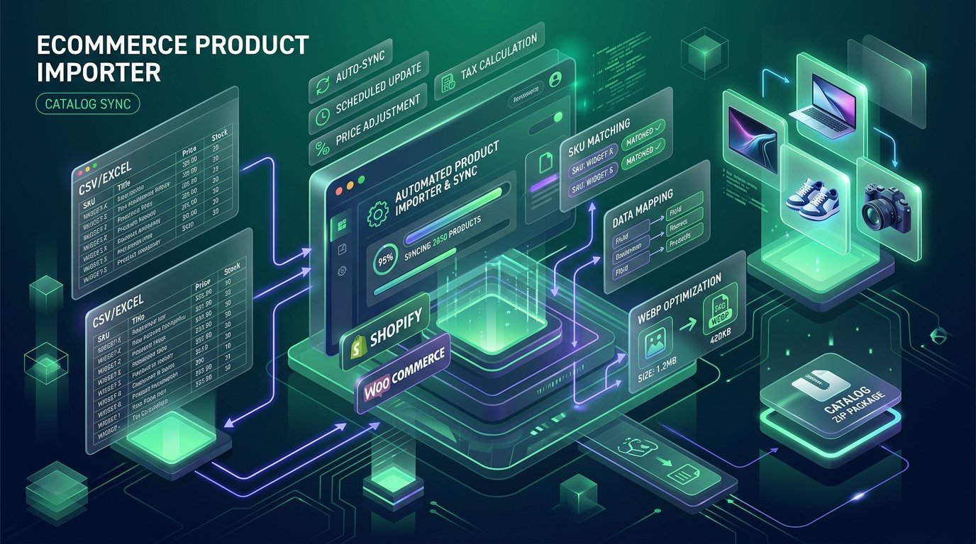 pdfto Product Importer - Automate CSV product & image matching for Shopify and WooCommerce